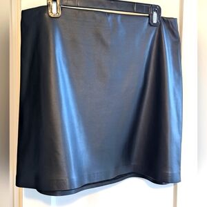 Express Super High Waisted Fitted Faux Leather Mini Skirt L Black